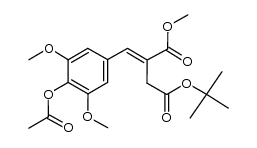 4-t-butyl 1-methyl (E)-2-(4-acetoxy-3,5-dimethoxyphenylmethylene)butadienoate结构式