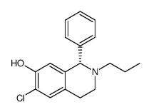 (S)-(+)-N-propyl-6-chloro-7-hydroxy-1-phenyl-1,2,3,4-tetrahydroisoquinoline结构式