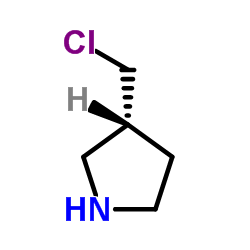 (3R)-3-(Chloromethyl)pyrrolidine结构式