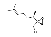 ((S)-2-((R)-6-methylhept-5-en-2-yl)oxiran-2-yl)methanol结构式