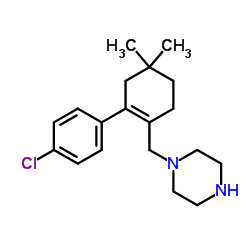 1-[[2-(4-Chlorophenyl)-4,4-dimethylcyclohex-1-enyl]methyl]piperazine structure