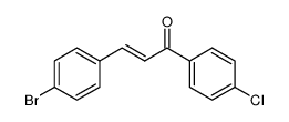 3-(4-bromophenyl)-1-(4-chlorophenyl)prop-2-en-1-one结构式