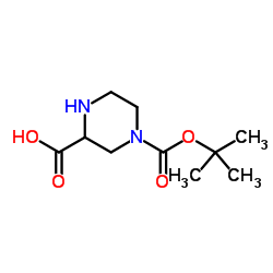 4-(tert-Butoxycarbonyl)piperazine-2-carboxylic acid structure