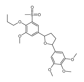 2-(3-methoxy-5-methylsulfonyl-4-propoxyphenyl)-5-(3,4,5-trimethoxyphenyl)oxolane Structure