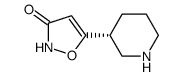 3(2H)-Isoxazolone,5-(3-piperidinyl)-,(R)-(9CI) Structure