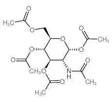 1,3,4,6-tetra-O-acetyl-2-(acetylamino)-2-deoxy-α-D-glucopyranose (en).α.-Glucopyranose, 2-(acetylamino)-2-deoxy-, 1,3,4,6-tetraacetate (en)结构式