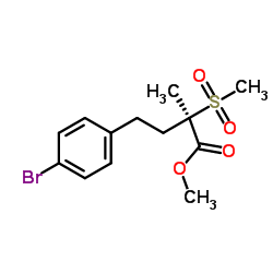 Methyl (2R)-4-(4-bromophenyl)-2-methyl-2-(methylsulfonyl)butanoate Structure