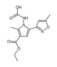 3-ethoxycarbonyl-2-methyl-5-(5-methylisoxazol-3-yl)-pyrrol-1-yl-carbamic acid Structure