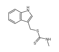 N-methyl-S-(3-indolylmethyl)carbamodithioate Structure