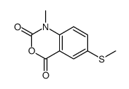 1-methyl-6-methylsulfanyl-3,1-benzoxazine-2,4-dione结构式