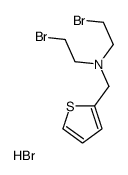 2-bromo-N-(2-bromoethyl)-N-(thiophen-2-ylmethyl)ethanamine,hydrobromide Structure