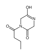 2,5-Piperazinedione,1-(1-oxobutyl)-(9CI) Structure