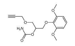 1-(2,6-Dimethoxyphenoxy)-3-(2-propynyloxy)-2-propanol carbamate structure