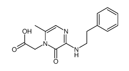 2-[6-methyl-2-oxo-3-(2-phenylethylamino)pyrazin-1-yl]acetic acid Structure