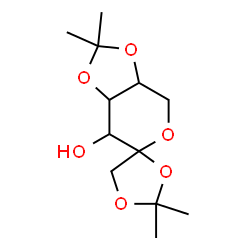 (3aR,3aβ,6R,7aβ)-2,2,2',2'-Tetramethyl-3a,4,7,7a-tetrahydrospiro[6H-1,3-dioxolo[4,5-c]pyran-6,4'-[1,3]dioxolane]-7β-ol structure