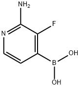 (2-amino-3-fluoropyridin-4-yl)boronic acid structure