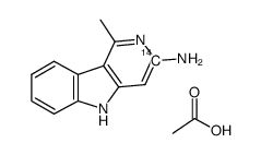 3-氨基-1-甲基-5H-吡啶并[4,3-b]吲哚-3-14c,乙酸结构式