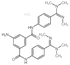 5-amino-N,N-bis[4-(N,N,N-trimethylcarbamimidoyl)phenyl]benzene-1,3-dicarboxamide structure