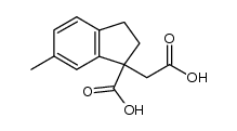 1-carboxy-6-methylindane-1-acetic acid Structure