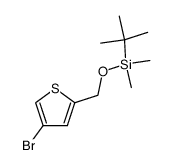 (4-bromo-thiophene-2-ylmethoxy)-tert-butyl-dimethylsilane结构式