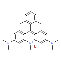 3,6-二(二甲氨基)-9-(2,6-二甲基苯基)-10-甲基吖啶-10-溴化铵结构式