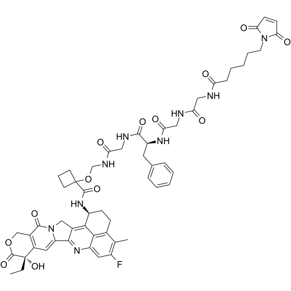 MC-Gly-Gly-Phe-Gly-Cyclobutanecarboxylic-Exatecan structure