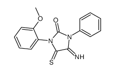 4-imino-1-(2-methoxyphenyl)-3-phenyl-5-sulfanylideneimidazolidin-2-one结构式