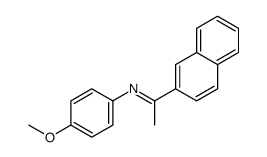 N-(4-methoxyphenyl)-1-naphthalen-2-ylethanimine结构式