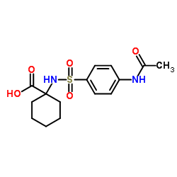 1-(([4-(ACETYLAMINO)PHENYL]SULFONYL)AMINO)CYCLOHEXANECARBOXYLIC ACID结构式