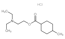 Cyclohexanecarboxylicacid, 4-methyl-, 2-(diethylamino)ethyl ester hydrochloride, cis- (8CI)结构式