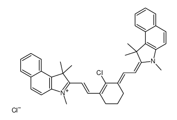 2-[2-[2-氯-3-[2-(1,3-二氢-1,1,3-三甲基-2H-苯并[e]吲哚-2-亚基)乙亚基]-1-环己烯-1-基l]乙烯基]-1,1,3-三甲基-1H-苯并[e]吲哚鎓氯化物结构式