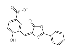 5(4H)-Oxazolone, 4-[(2-hydroxy-5-nitrophenyl)methylene]-2-phenyl- (en)结构式