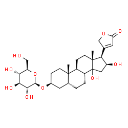 3β-(β-D-Glucopyranosyloxy)-14,16β-dihydroxy-5β,14β-carda-20(22)-enolide picture