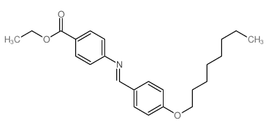 Benzoic acid,4-[[[4-(octyloxy)phenyl]methylene]amino]-, ethyl ester Structure