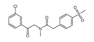 N-methyl-N-[2-oxo-2-(3-chlorophenyl)]ethyl-4-methylsulfonylphenacetamide Structure