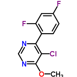 5-Chloro-4-(2,4-difluorophenyl)-6-methoxypyrimidine结构式