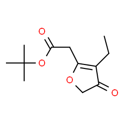 2-Furanaceticacid,3-ethyl-4,5-dihydro-4-oxo-,1,1-dimethylethylester(9CI) structure