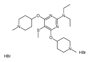 N,N-diethyl-4,6-bis[(1-methylpiperidin-4-yl)oxy]-5-methylsulfanylpyrimidin-2-amine,dihydrobromide Structure