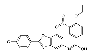 N-[2-(4-chlorophenyl)-1,3-benzoxazol-5-yl]-4-ethoxy-3-nitrobenzamide结构式