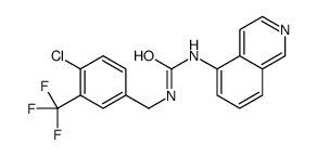 1-[[4-chloro-3-(trifluoromethyl)phenyl]methyl]-3-isoquinolin-5-ylurea Structure