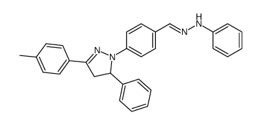 4-(5-phenyl-3-p-tolyl-4,5-dihydro-pyrazol-1-yl)-benzaldehyde phenylhydrazone Structure