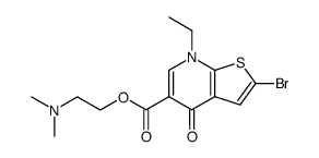 2-Br-7-Et-4,7-H2-4-Oxothieno<2,3-b>pyridin-5-carbonsaeure-β-Me2N-aethylester Structure