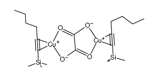 bis[[1-(trimethylsilyl)-1-hexyne]copper(I)] oxalate结构式