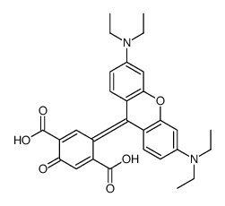 hydrogen 9-(2,5-dicarboxylato-4-hydroxyphenyl)-3,6-bis(diethylamino)xanthylium Structure