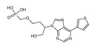 {4-hydroxy-3-[6-(thien-3-yl)-9H-purin-9-yl]butoxy}methylphosphonic acid Structure