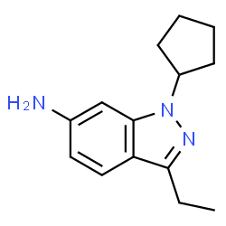 1H-Indazol-6-amine,1-cyclopentyl-3-ethyl-(9CI) structure