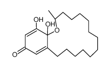 3,4,5,6,7,8,9,10,11,12,13,14-Dodecahydro-18,18a-dihydroxy-2-methyl-2H-1-benzoxacyclohexadecin-16(18aH)-one Structure