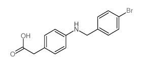 {4-[(4-Bromobenzyl)amino]phenyl}acetic acid structure