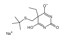 5-(tert-Butylthiomethyl)-5-ethyl-2-sodiooxy-4,6(1H,5H)-pyrimidinedione结构式