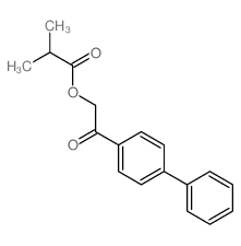 Propanoic acid,2-methyl-, 2-[1,1'-biphenyl]-4-yl-2-oxoethyl ester structure